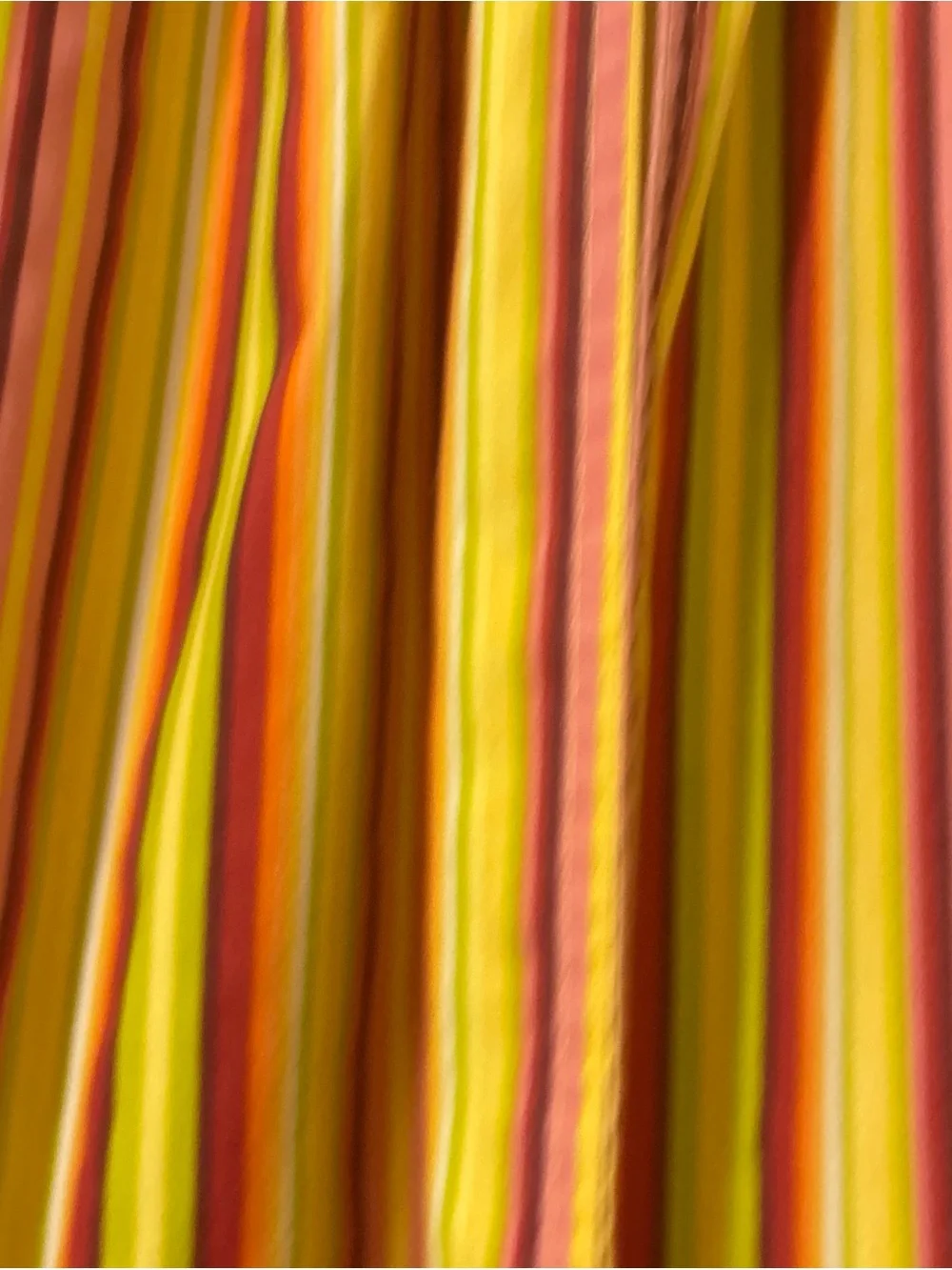 Vibrant Striped Curtain Panels in Yellow, Orange & Pink - handmade new